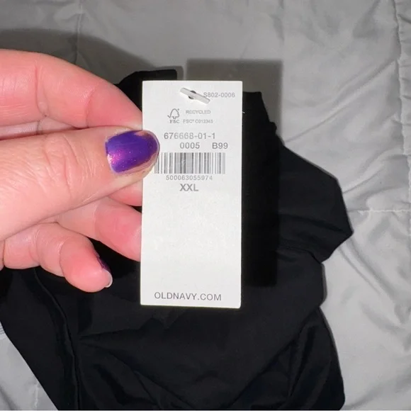 Old Navy Active Black PowerSoft Strappy Back Shelf Bra Tank Top XXL - Picture 3 of 6